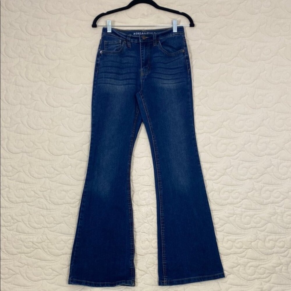 Aeropostale High Rise Flare Jeans Blue Size 4